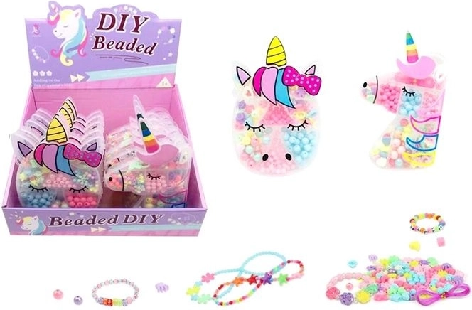 Unicorn-perler – smykkefremstillingssæt i enhjørningeboks