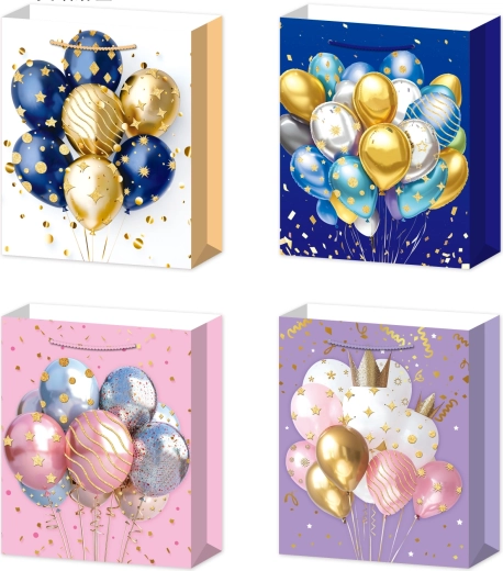 Gavepose M med balloner 26 × 32 × 10 cm