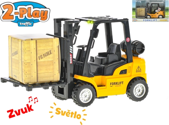 Gaffeltruck 2-Play Traffic 14 cm med lys og lyd
