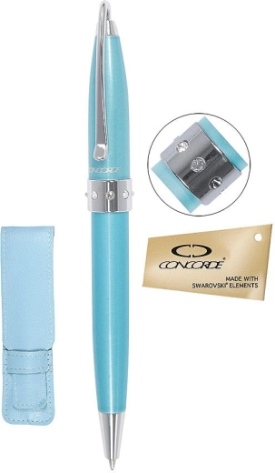 Kuglepen CONCORDE Lady med Swarovski-krystaller, blå
