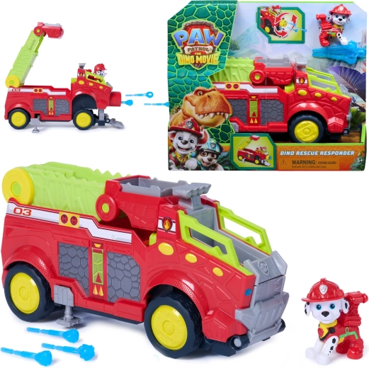 Paw Patrol Dino Rescue Responder – Marshalls brandbil med figur og projektiler (25 cm)
