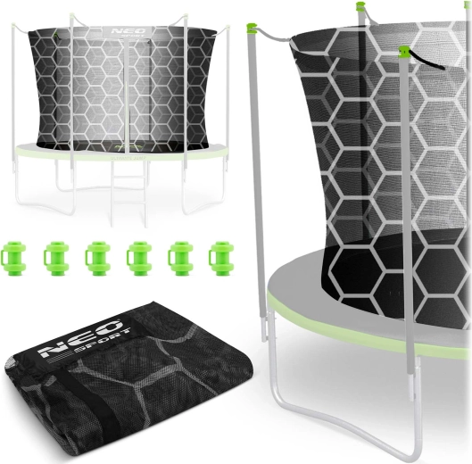 Indvendigt sikkerhedsnet til Neo-Sport trampolin 312 cm (10 ft) til 6 stolper