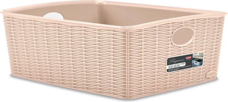 Elegance kurv beige 36 × 29 × 13 cm