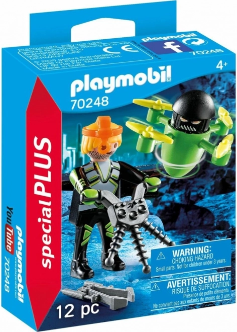Playmobil agent med drone – action-sæt til kreativ leg