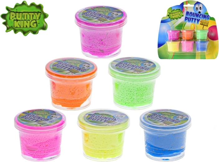 Putty King hoppende modellervoks – sæt med 6 farver