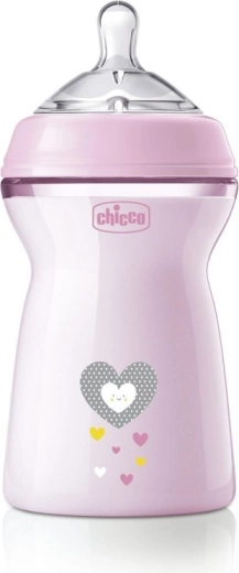 Chicco Natural Feeling antikolik sutteflaske 330 ml til piger 6 mdr.+