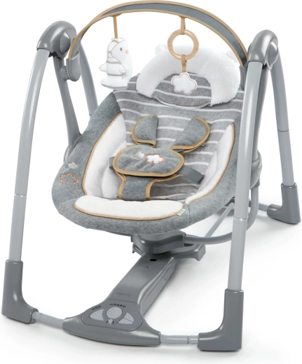 Ingenuity rejse-konvertibel babygynge med melodier Bella Teddy, 0–9 kg