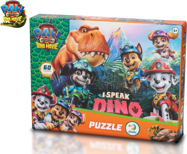 Puslespil Tlapková patrola: The Dino Movie, 60 brikker