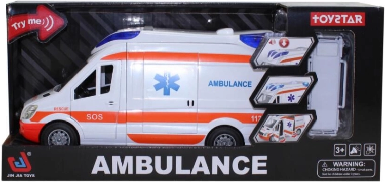 Ambulancemodel 1:14 med lys og lyde