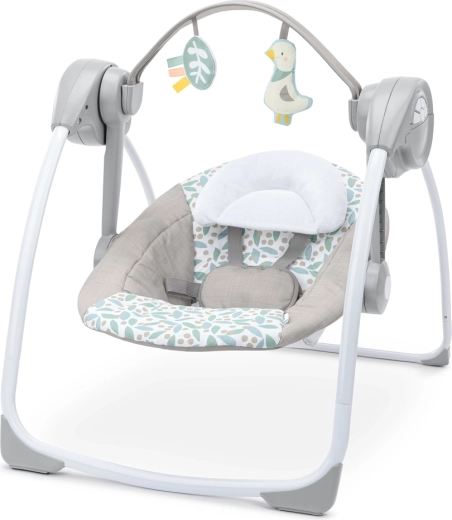 Ingenuity rejsevenlig konvertibel babyswing med melodi Endless Blooms, 0 m+, op til 9 kg