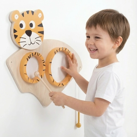 Vægmonteret musikpanel med tiger CLASSIC WORLD