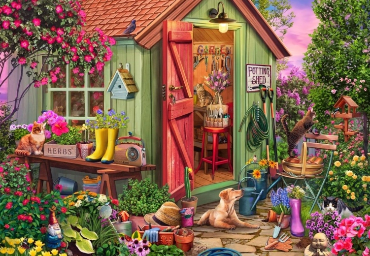 Bluebird puslespil Haveskur 1000 brikker