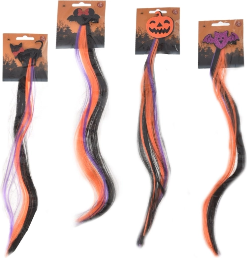 Hårspænde med hårlok til Halloween 38 cm