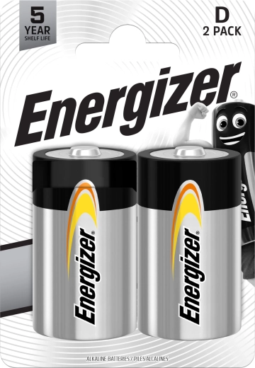 Alkaliske batterier D ENERGIZER Everyday, 1,5 V (2 stk.)