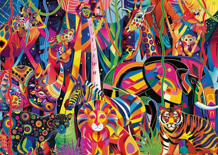 Ravensburger puslespil Farverig jungle XXL 500 brikker