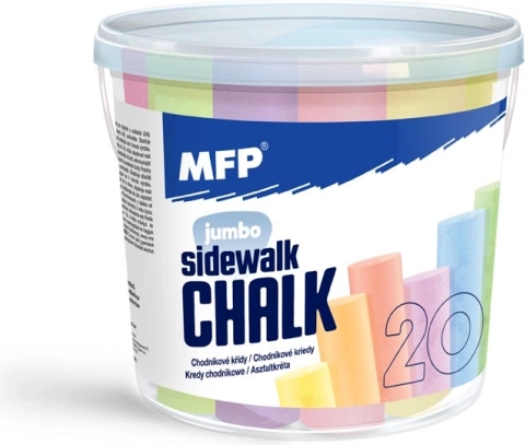 Runde fortovskridt i spand – 20 stk. mix farver