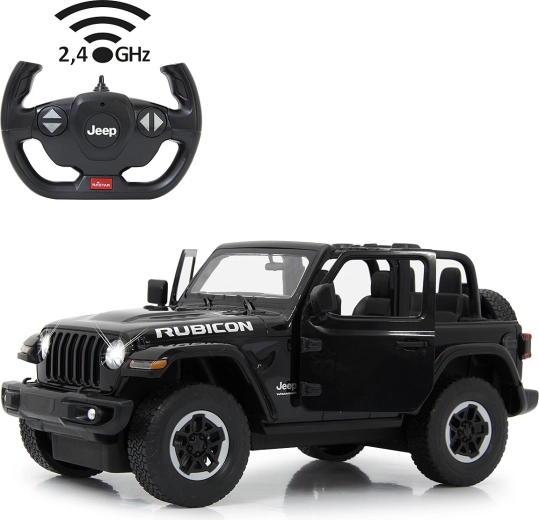 Jamara Jeep Wrangler JL RC-bil 1:14 sort 2,4 GHz med døre, der kan åbnes