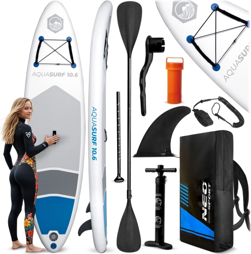 Oppustelig paddleboard AQUASURF 10'6 (320 × 84 × 15 cm) sæt