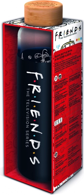 Glasflaske med silikonehylster 585 ml, Venner