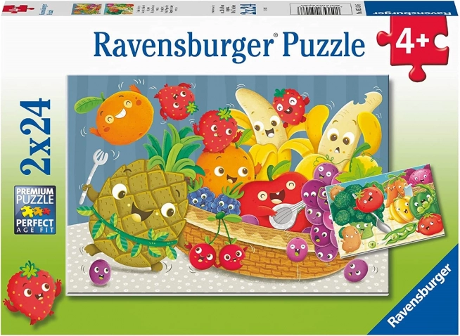 RAVENSBURGER Puslespil Sæsonens frugter 2x24 brikker