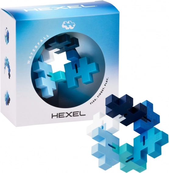 Plus-Plus Hexel Waterfall antistress fidget af BIG-brikker