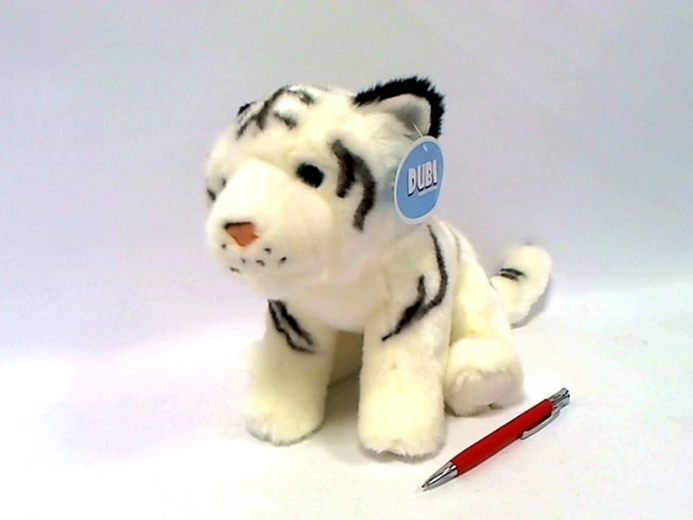 Hvid tigerbamse 25 cm