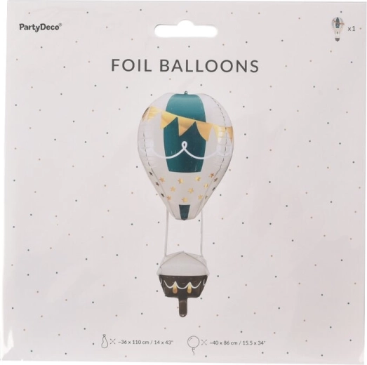 Folieballon varmluft “flyvende ballon” 4D 36 × 110 cm