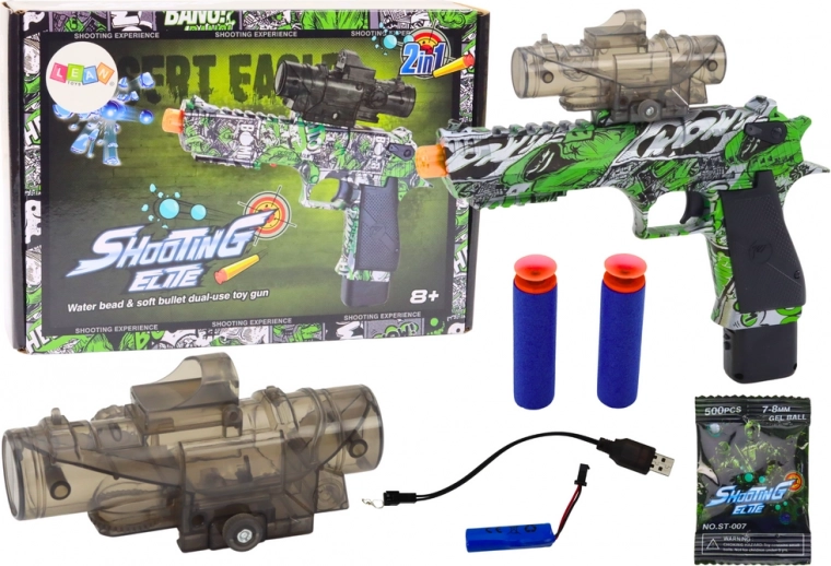 Elektrisk vandkuglepistol Arrows 2-i-1 Grøn