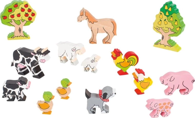 Træfigurer – Gård med figurer