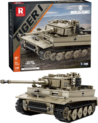Byggesæt til Tiger I-tank – World of Tanks, 334 dele