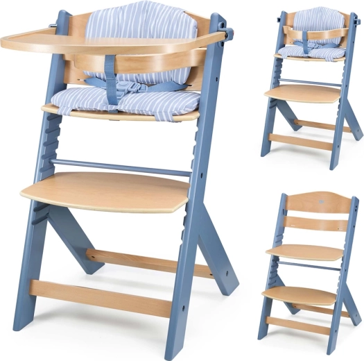 Kinderkraft højstol Enock Nordic Breeze med pude