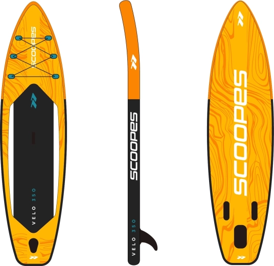 oppustelig paddleboard LAGO 320 cm med tilbehørssæt, gul