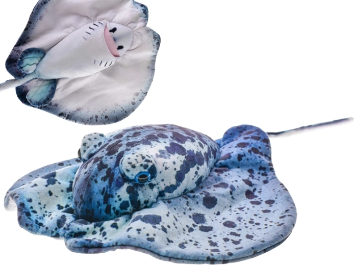 Plysbetrukket rokke 55 cm blå