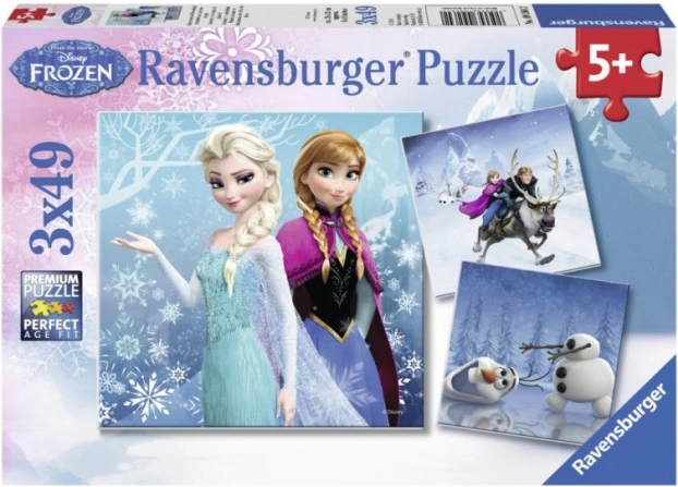 Ravensburger puslespil Frost: vintereventyr 3×49 brikker
