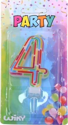 Fødselsdagslys til kage tal 4 – streger