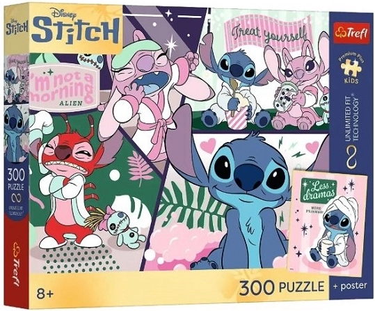 Børnepuslespil PremPlus Kids Stitch – kosmisk duet, 300 brikker