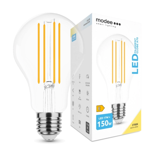 Modee Smart Lighting LED filamentpære Globe E27 17 W varm hvid