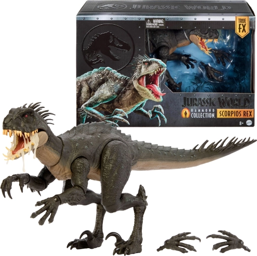 Mattel Jurassic World Hammond Collection Scorpios Rex – samlerfigur af dinosaur 43 cm