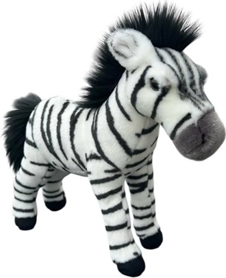 Plys-zebra stående 30 cm