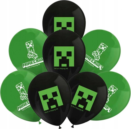 Procos oppustelige balloner Minecraft 28 cm (8 stk.)