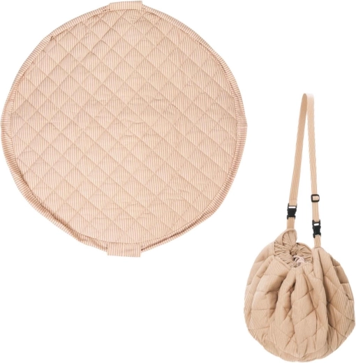 Play&Go Noomad Soft legetæppe og legetøjssæk stripes brown