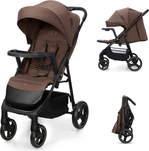 Kinderkraft sportsklapvogn Trig 3 med bakke (tray) velvet mocca