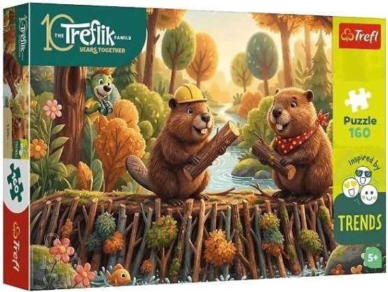 Trefl puslespil 160 "Ved bæveren" (Treflík-familien)