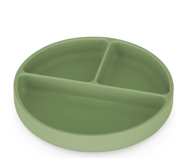 Petite&Mars silikoneopdelt tallerken med sugekop take&match sweet pea 6m+
