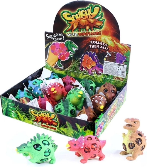 Dinosaur stressbold med huller