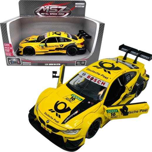 Metalmodel BMW M4 DTM 1:24 gul