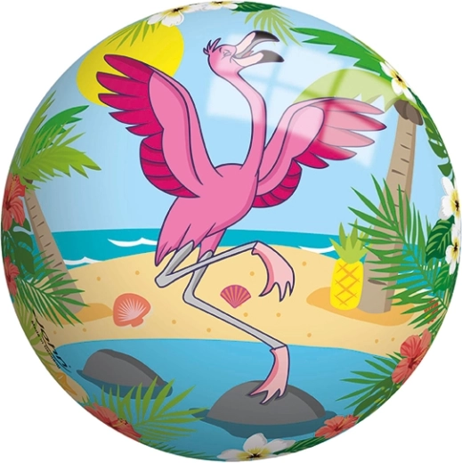 Oppustelig bold med flamingo 23 cm