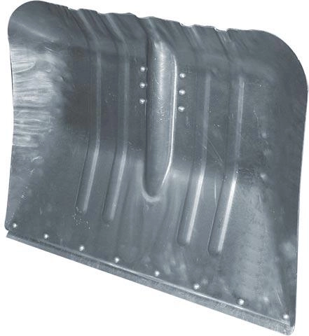 Buet aluminiums-sneskovl 47 × 38 cm uden skaft