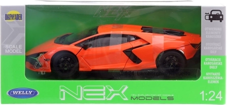 Lamborghini Revuelto bilmodel i metal og plast 1:24