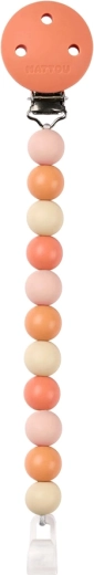 Nattou silikone sutteklips clay/white uden BPA